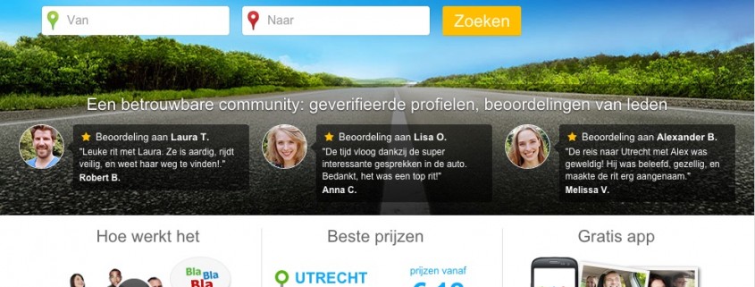 BlaBlaCar Homepage