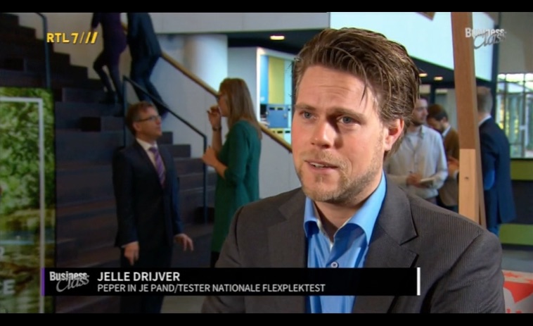 Jelle bij Business Class op RTL7 ivm Flexplek test